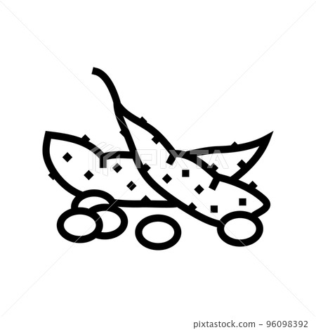 soy plant line icon vector illustration 96098392