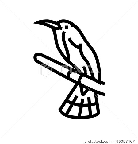 red bearded bee eater bird exotic line icon vector illustration red bearded bee eater bird exotic line icon vector illustration 96098467