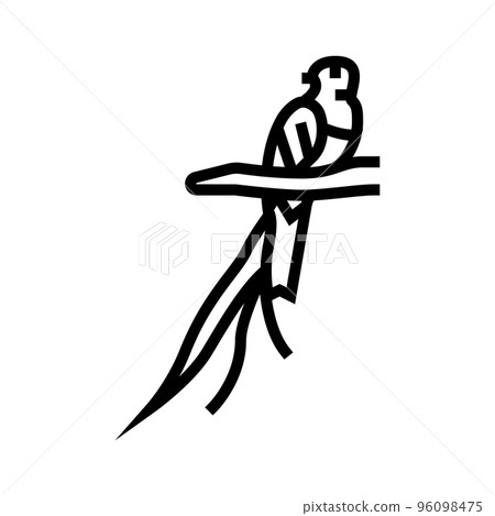 quetzal bird exotic line icon vector illustration quetzal bird exotic line icon vector illustration 96098475