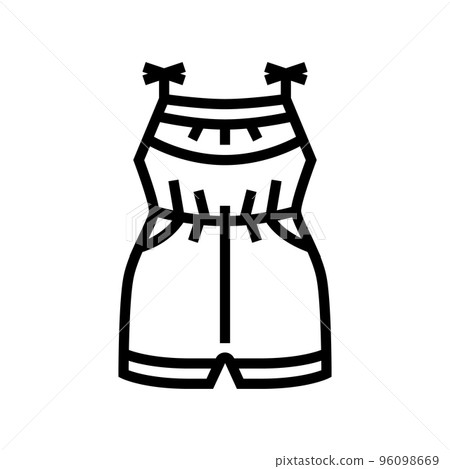 tank romper girl baby cloth line icon vector illustration tank romper girl baby cloth line icon vector illustration 96098669