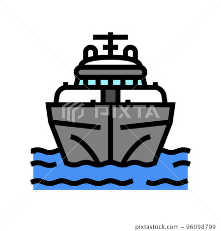 yacht transport vehicle color icon vector illustration 96098799