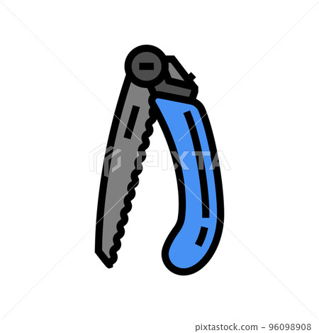 folding hand saw color icon vector illustration folding hand saw color icon vector illustration 96098908