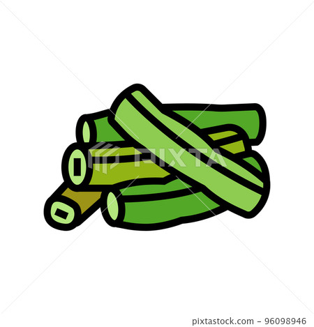 green bean cut color icon vector illustration green bean cut color icon vector illustration 96098946