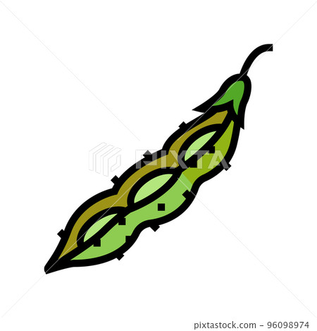 soy pod green color icon vector illustration soy pod green color icon vector illustration 96098974