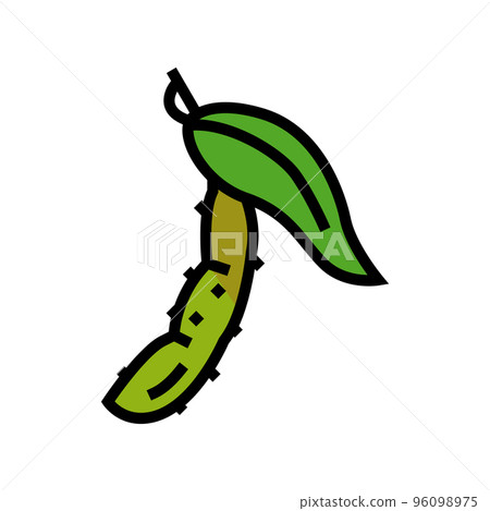 soy leaf color icon vector illustration soy leaf color icon vector illustration 96098975