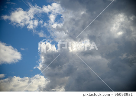 Overcast sky before storm. Dark ominous clouds Overcast sky before storm. Dark ominous clouds 96098981