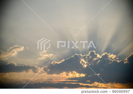 Sky background, the sunset over copy space 96098997