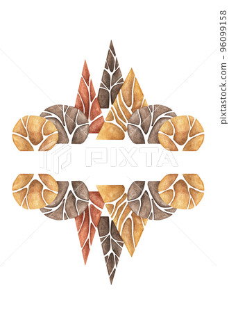 Abstract forest trees. Watercolor illustration, Autumn trees. 96099158