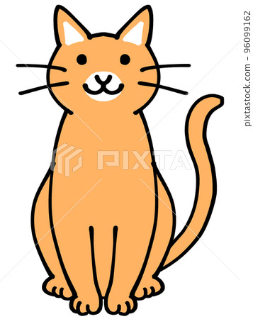 橘貓插畫素材 96099162