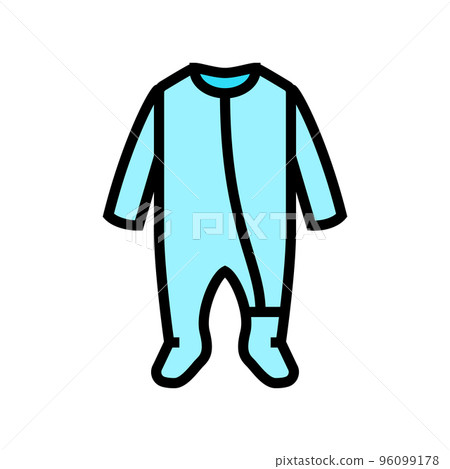 footie sleeper baby cloth color icon vector illustration 96099178