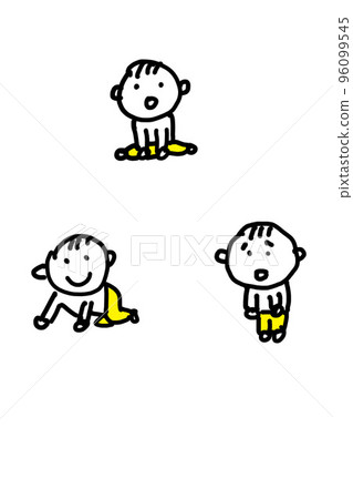 簡單的男孩插畫 96099545