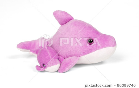 Pliuche dolphin toy on white Pliuche dolphin toy on white 96099746