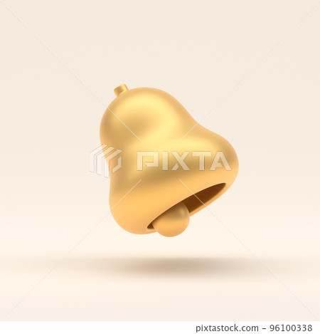 3d simple gold notification bell with red circle isolated on pastel background. Hight quality 3D illustration. 3d simple gold notification bell with red circle isolated on pastel background. Hight quality 3D illustration. 96100338