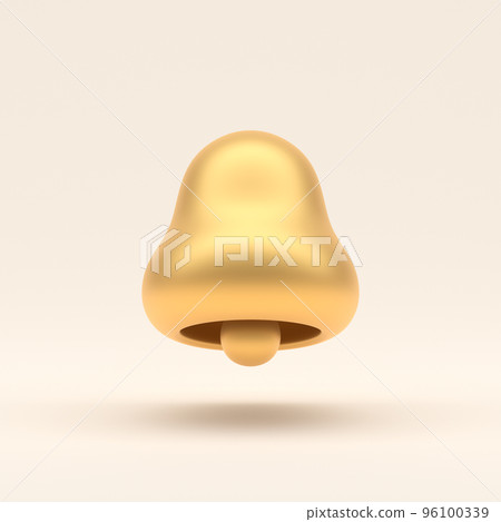 3d simple gold notification bell with red circle isolated on pastel background. Hight quality 3D illustration. 3d simple gold notification bell with red circle isolated on pastel background. Hight quality 3D illustration. 96100339
