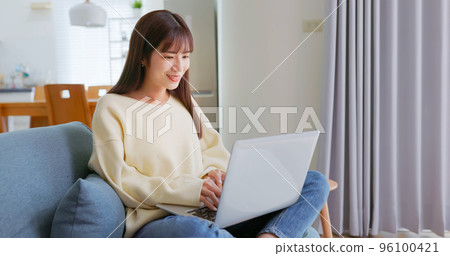 woman use laptop woman use laptop 96100421