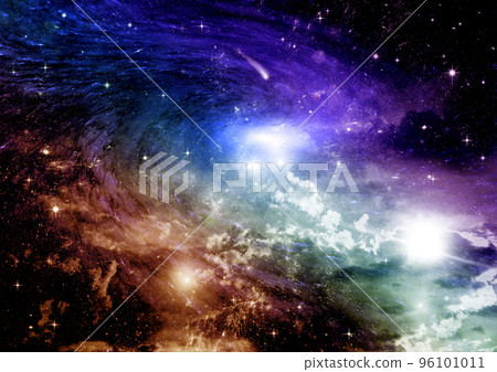 galaxy in a free space. 3D rendering galaxy in a free space. 3D rendering 96101011