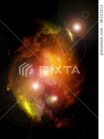 galaxy in a free space. 3D rendering galaxy in a free space. 3D rendering 96101015