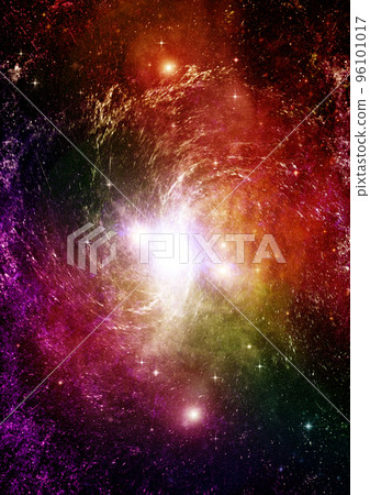 galaxy in a free space. 3D rendering 96101017