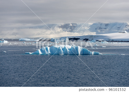 Antarctic landscape with iceberg at sea Antarctic landscape with iceberg at sea 96101532