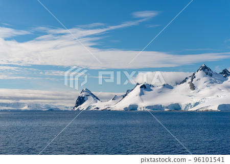 Antarctic landscape with iceberg at sea Antarctic landscape with iceberg at sea 96101541