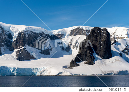 Antarctic landscape with iceberg at sea Antarctic landscape with iceberg at sea 96101545