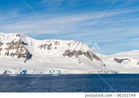 Antarctic landscape with iceberg at sea 96101549