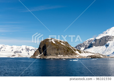 Antarctic landscape with iceberg at sea 96101550