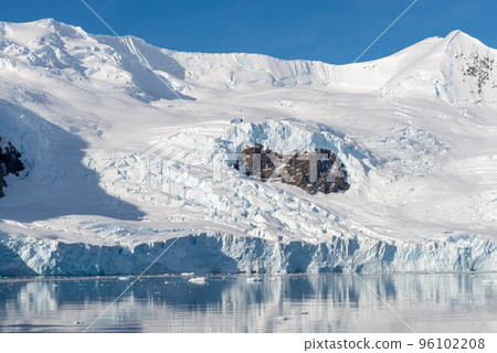 Antarctic landscape with glacier and mountains 96102208
