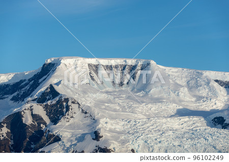 Antarctic landscape with glacier and mountains Antarctic landscape with glacier and mountains 96102249