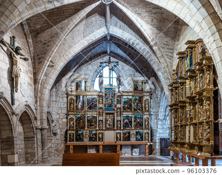 Interior of Iglesia De San Esteban, Church of St. Stephan in Burgos, Spain. 96103376