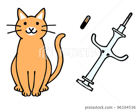 Cat and microchip illustration material Cat and microchip illustration material 96104536
