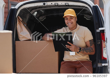 Woman as Delivery Worker Woman as Delivery Worker 96105397