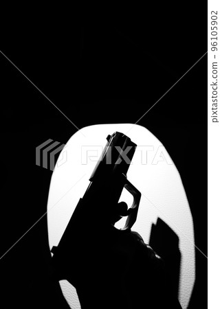 Man shooting pistol gun 96105902