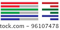 Health bar. Health, mana and energy points. Interface for the game. The rest of the character's life, hp 96107478