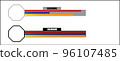 Health bar. Health, mana and energy points. Interface for the game. The rest of the character's life, hp 96107485
