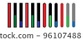 Health bar. Health, mana and energy points. Interface for the game. The rest of the character's life, hp 96107488