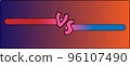Health bar. Health, mana and energy points. Interface for the game. The rest of the character's life, hp 96107490