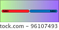 Health bar. Health, mana and energy points. Interface for the game. The rest of the character's life, hp 96107493