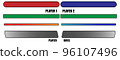 Health bar. Health, mana and energy points. Interface for the game. The rest of the character's life, hp 96107496