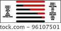 Health bar. Health, mana and energy points. Interface for the game. The rest of the character's life, hp 96107501