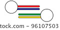 Health bar. Health, mana and energy points. Interface for the game. The rest of the character's life, hp 96107503