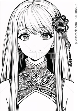 Colouring picture drawn in zentangle style. Coloring Book. Coloring book page Colouring picture drawn in zentangle style. Coloring Book. Coloring book page 96108806