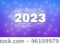 Happy New Year 2023 and many white stars 96109979