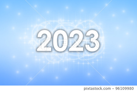 Happy New Year 2023 and many white stars Happy New Year 2023 and many white stars 96109980