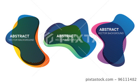 Abstract color blur free form shapes. Fluid organic colorful shapes with effect soft transition. Vector illustration Abstract color blur free form shapes. Fluid organic colorful shapes with effect soft transition. Vector illustration 96111482