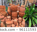 Group of decorative ceramic clay pots for sale. 96111593