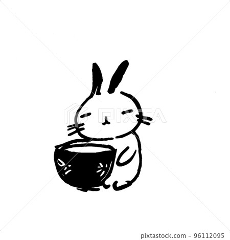 rabbit new year's card illustration japanese - Stock rabbit new year's card illustration japanese - Stock