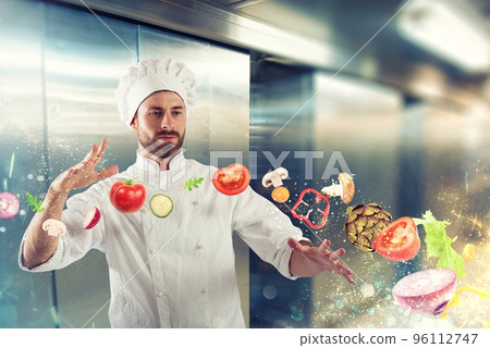Magic chef ready to cook a new dish 96112747