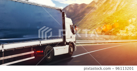 Truck run fast on the highway to deliver 96113201