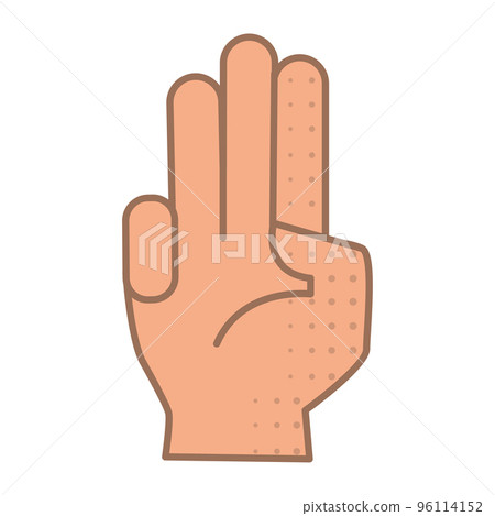 Isolated colored hand gesture icon Flat design Vector 96114152
